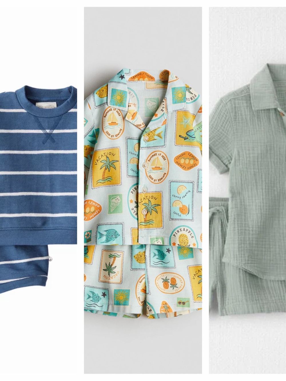 Bundle of 3 Matching Sets for Boys (6 months)